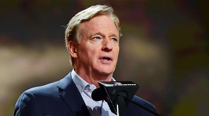 NFL commissioner Roger Goodell at the 2022 NFL draft.